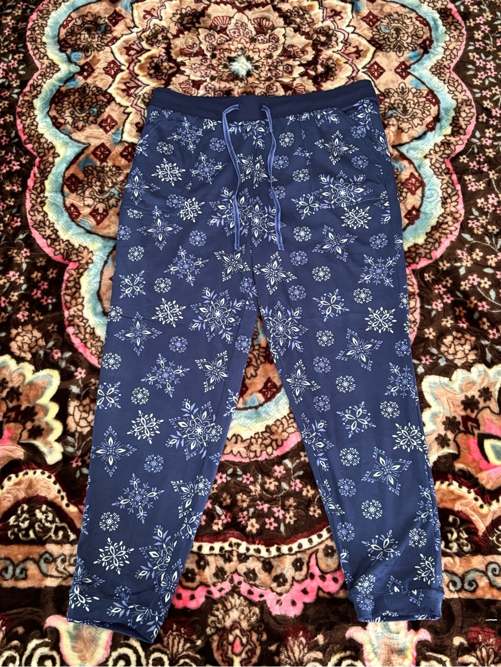 Nautica Women's Blue Printed Jogger Pants